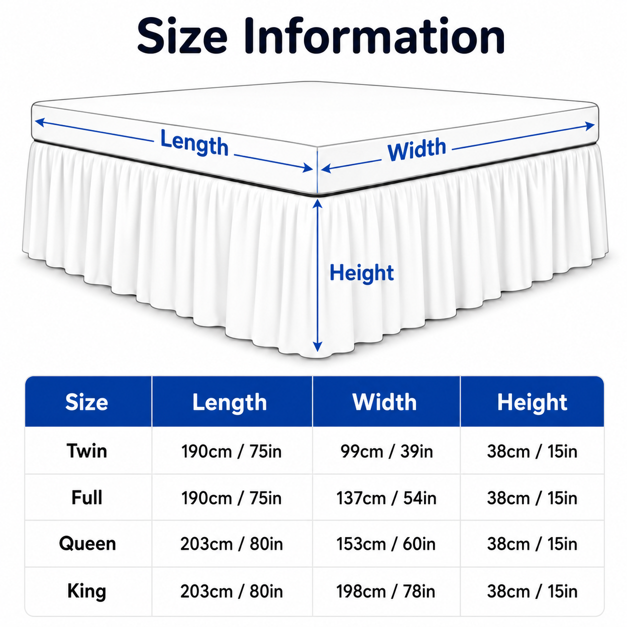DriftEdge Wrap-Around Bed Skirt