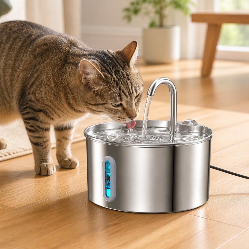 PureStream Stainless Steel Pet Fountain