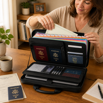 ShieldKeep Hard-Shell Fireproof Document Organizer