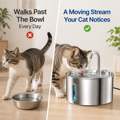 PureStream Stainless Steel Pet Fountain