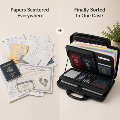 ShieldKeep Hard-Shell Fireproof Document Organizer