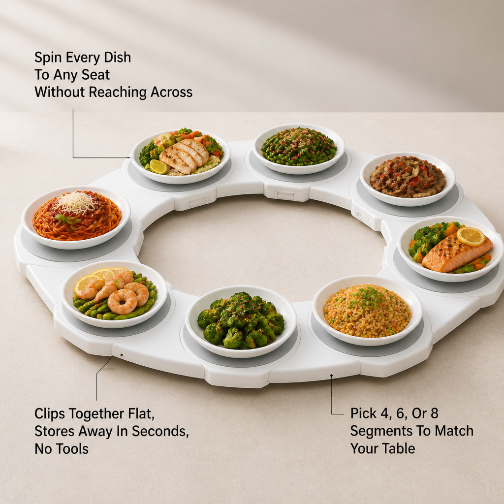 PortaSpin Rotating Dining Table Tray