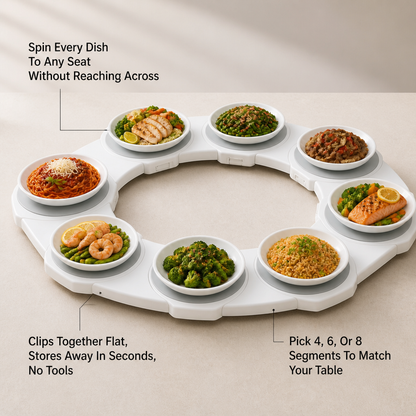 PortaSpin Rotating Dining Table Tray