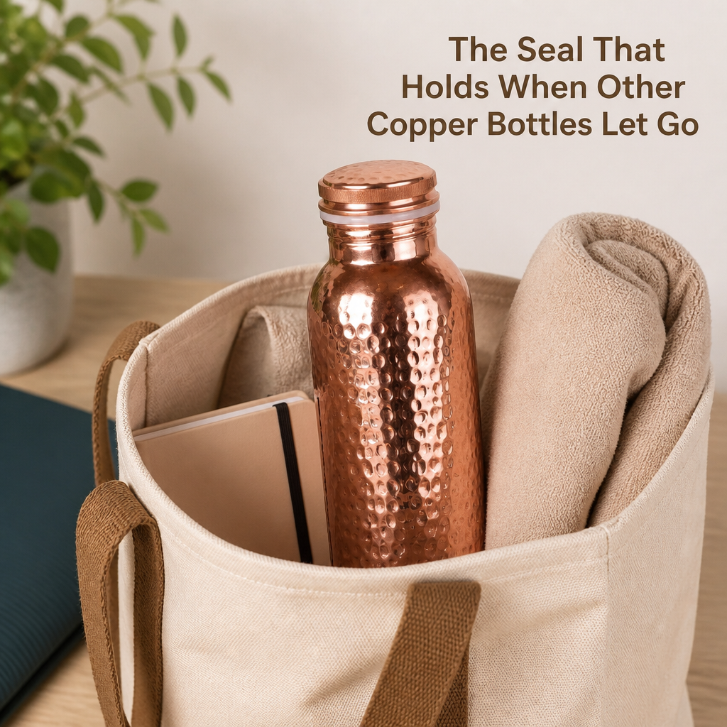Tamra Copper Water Bottle & Care Set