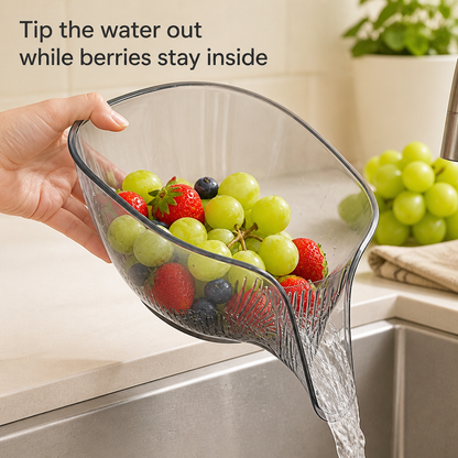 DrainEase Fruit Rinsing Bowl