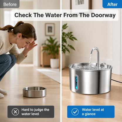 PureStream Stainless Steel Pet Fountain