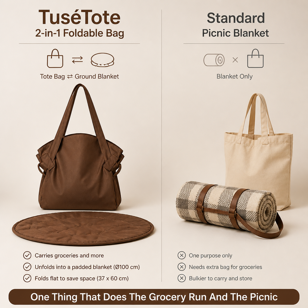 TuséTote 2-in-1 Foldable Bag
