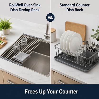 RollWell Over-Sink Dish Drying Rack