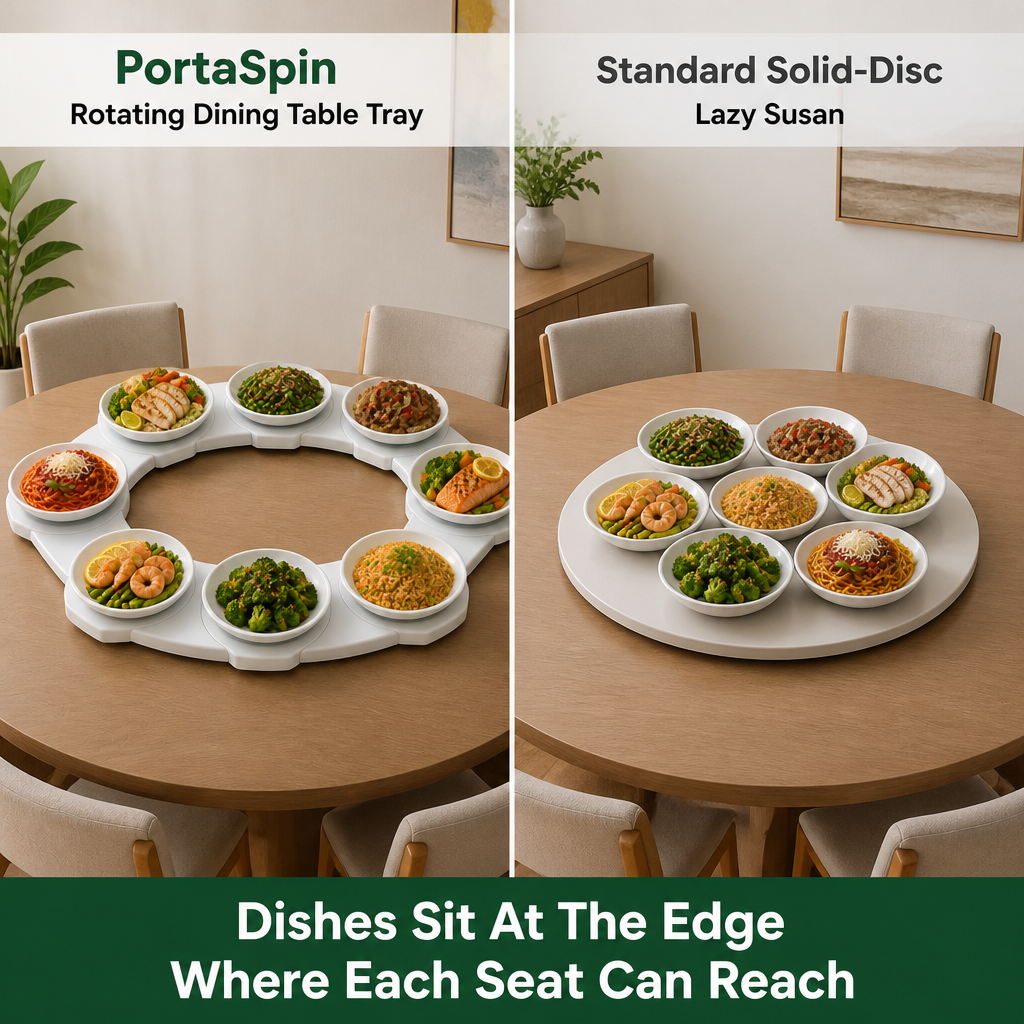 PortaSpin Rotating Dining Table Tray