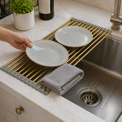 RollWell Over-Sink Dish Drying Rack