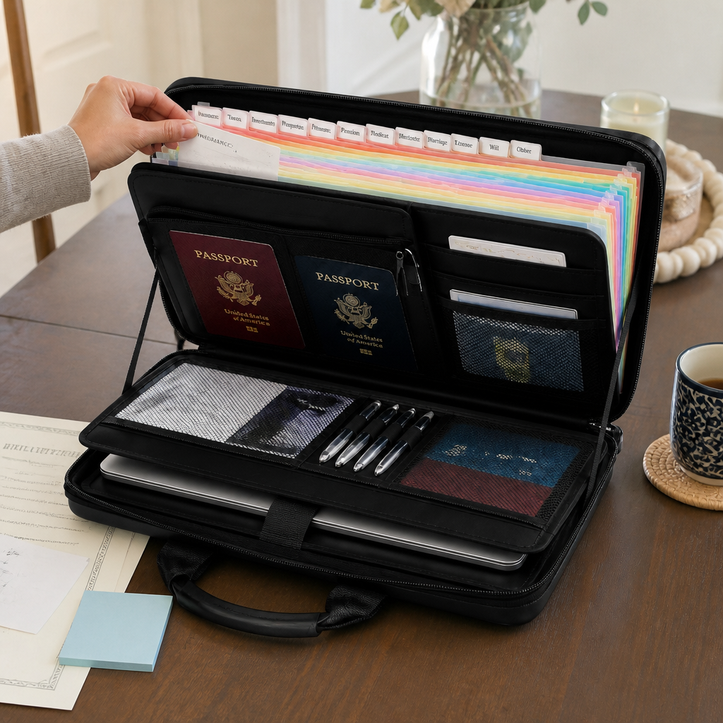 ShieldKeep Hard-Shell Fireproof Document Organizer