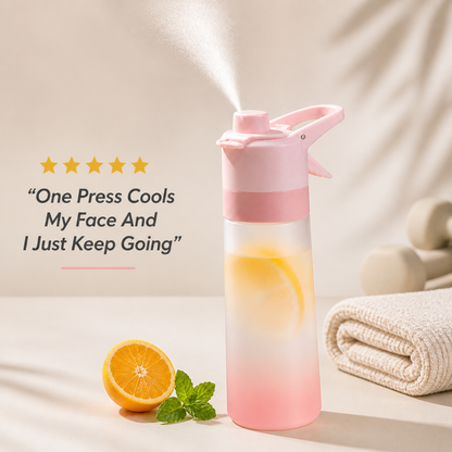 CoolPress Mist Spray Sports Water Bottle