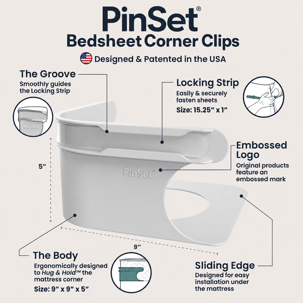 PinSet Bedsheet Corner Clips