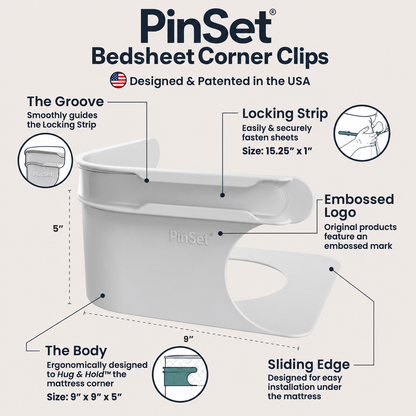 PinSet Bedsheet Corner Clips