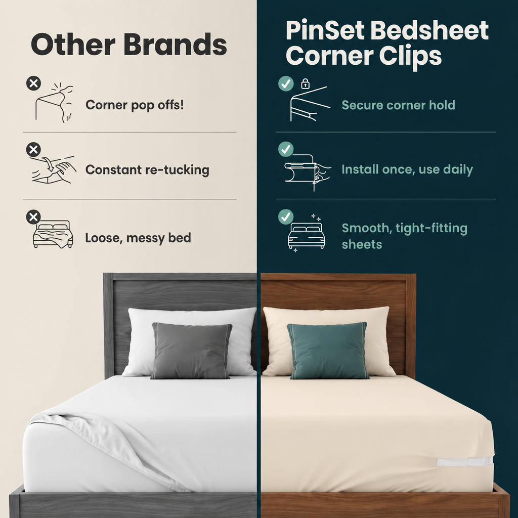 PinSet Bedsheet Corner Clips
