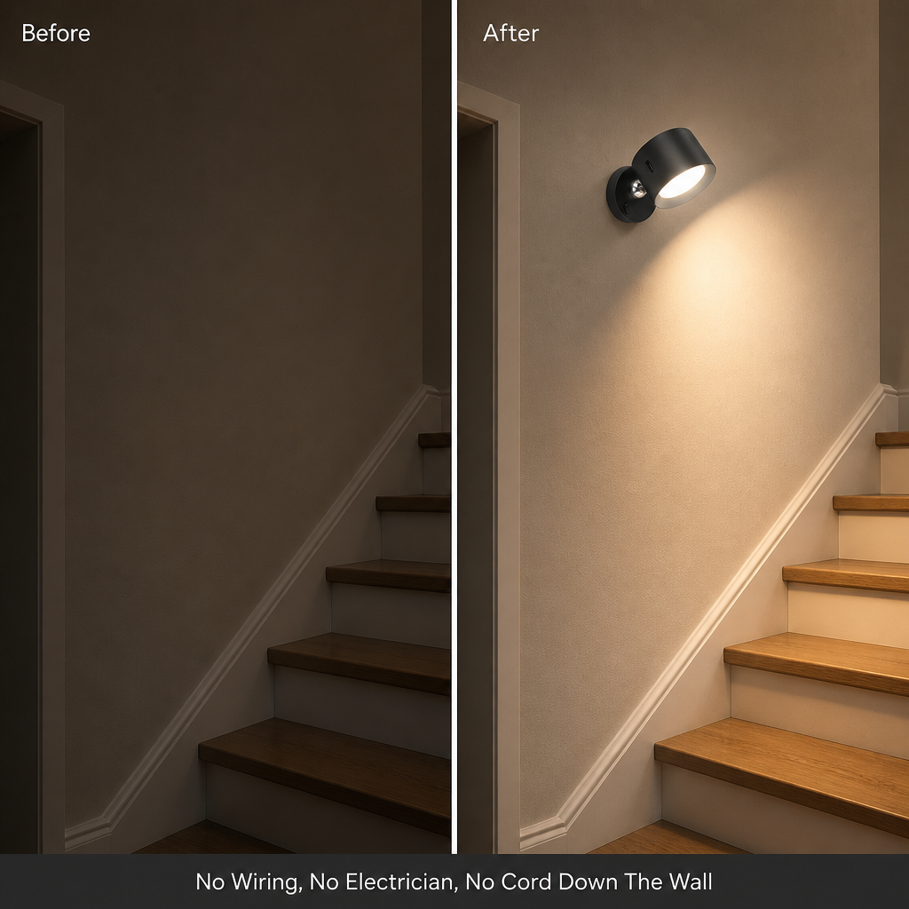 Lumavo Cordless Wall Light — before_after