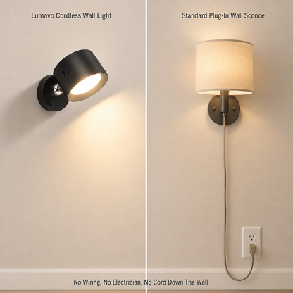 Lumavo Cordless Wall Light — comparison