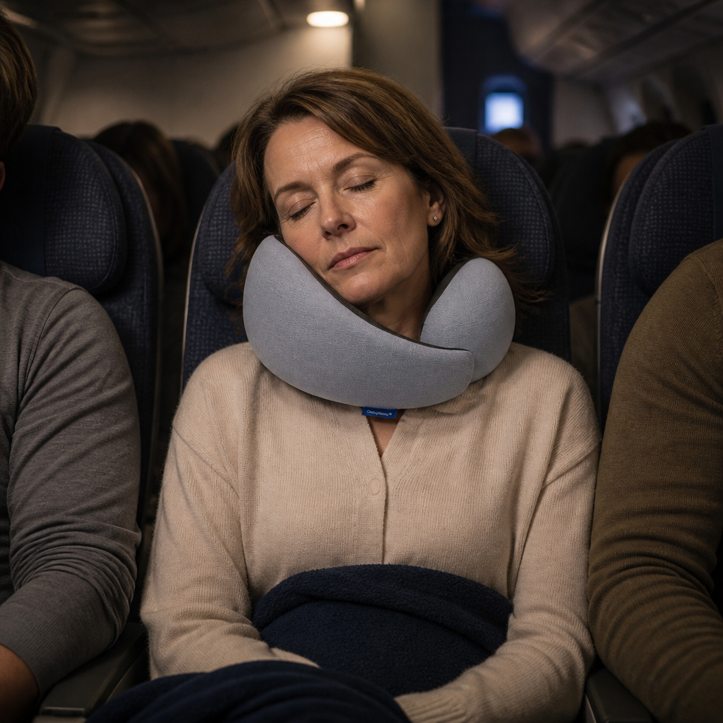 TiltRest Travel Neck Pillow — lifestyle