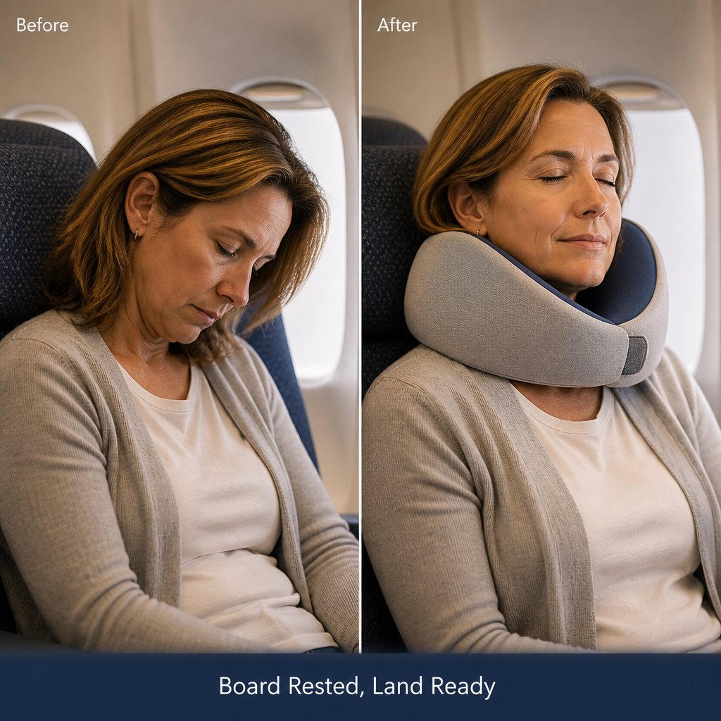 TiltRest Travel Neck Pillow — before_after