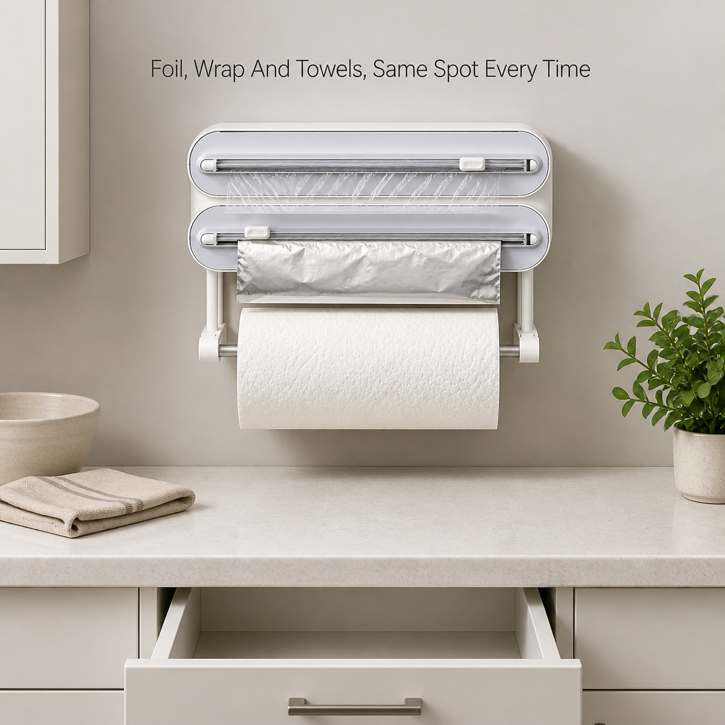 RollNest Kitchen Wrap Dispenser — benefit_visualization