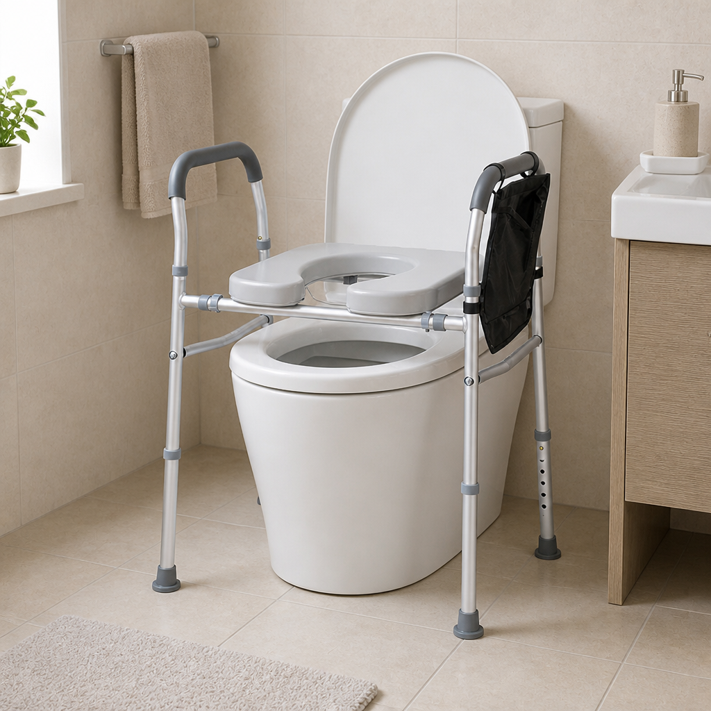 SteadyRise Raised Toilet Seat with Handles — hero