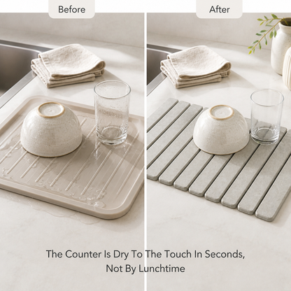FoldStone Kitchen Drying Mat — before_after