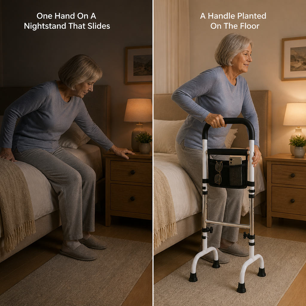 SteadyRise Bedside Stand-Up Aid — problem_solution