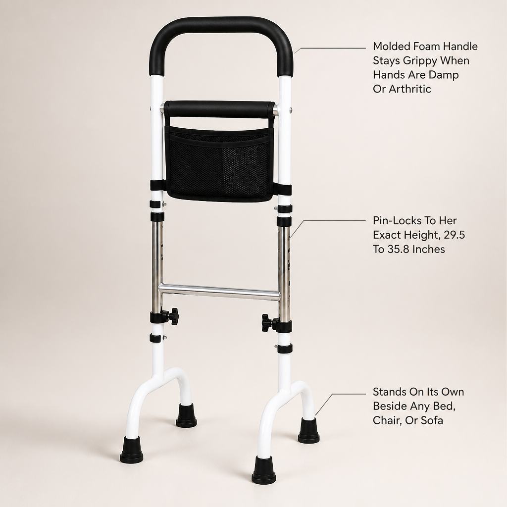 SteadyRise Bedside Stand-Up Aid — feature_callout