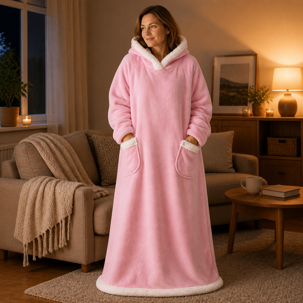 Hearthwrap Floor-Length Blanket Hoodie — lifestyle