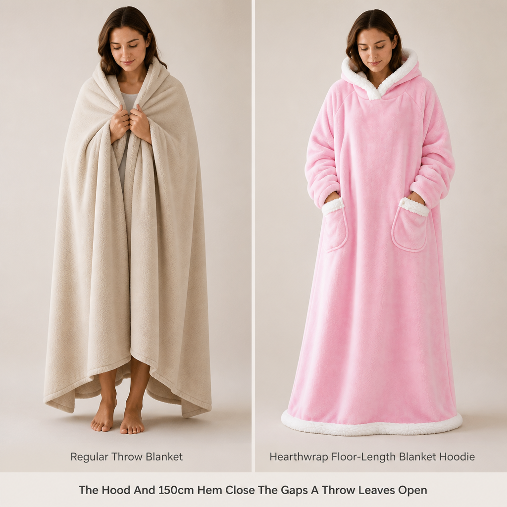 Hearthwrap Floor-Length Blanket Hoodie — comparison