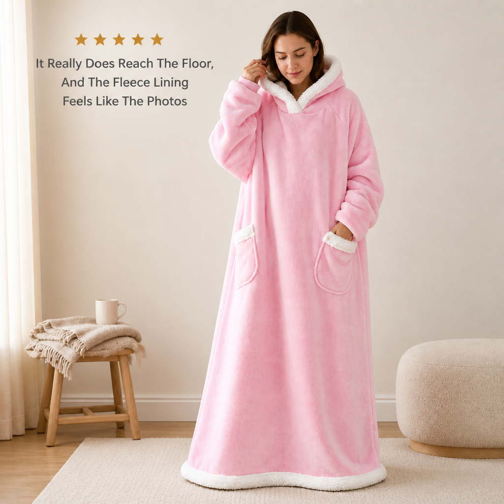 Hearthwrap Floor-Length Blanket Hoodie — review_social_proof