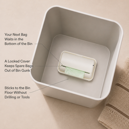 BinNest Trash Bag Dispenser — feature_callout