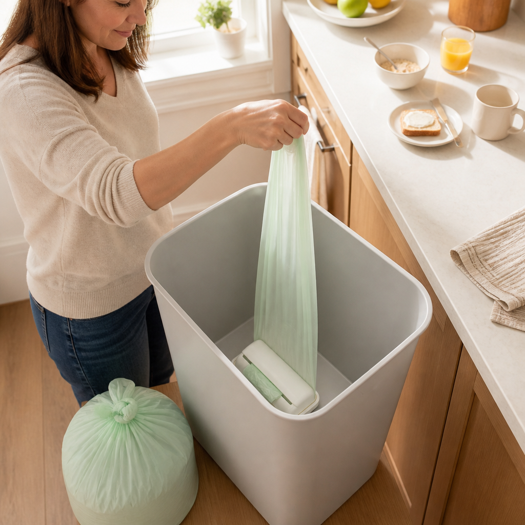 BinNest Trash Bag Dispenser — lifestyle