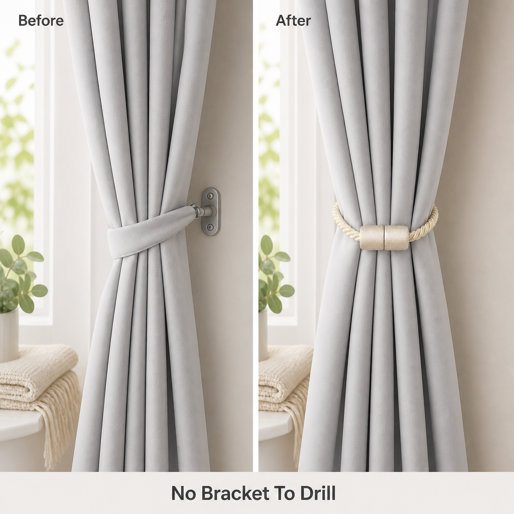 LoopLatch Magnetic Curtain Tiebacks — before_after