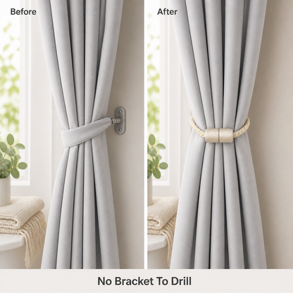 LoopLatch Magnetic Curtain Tiebacks — before_after