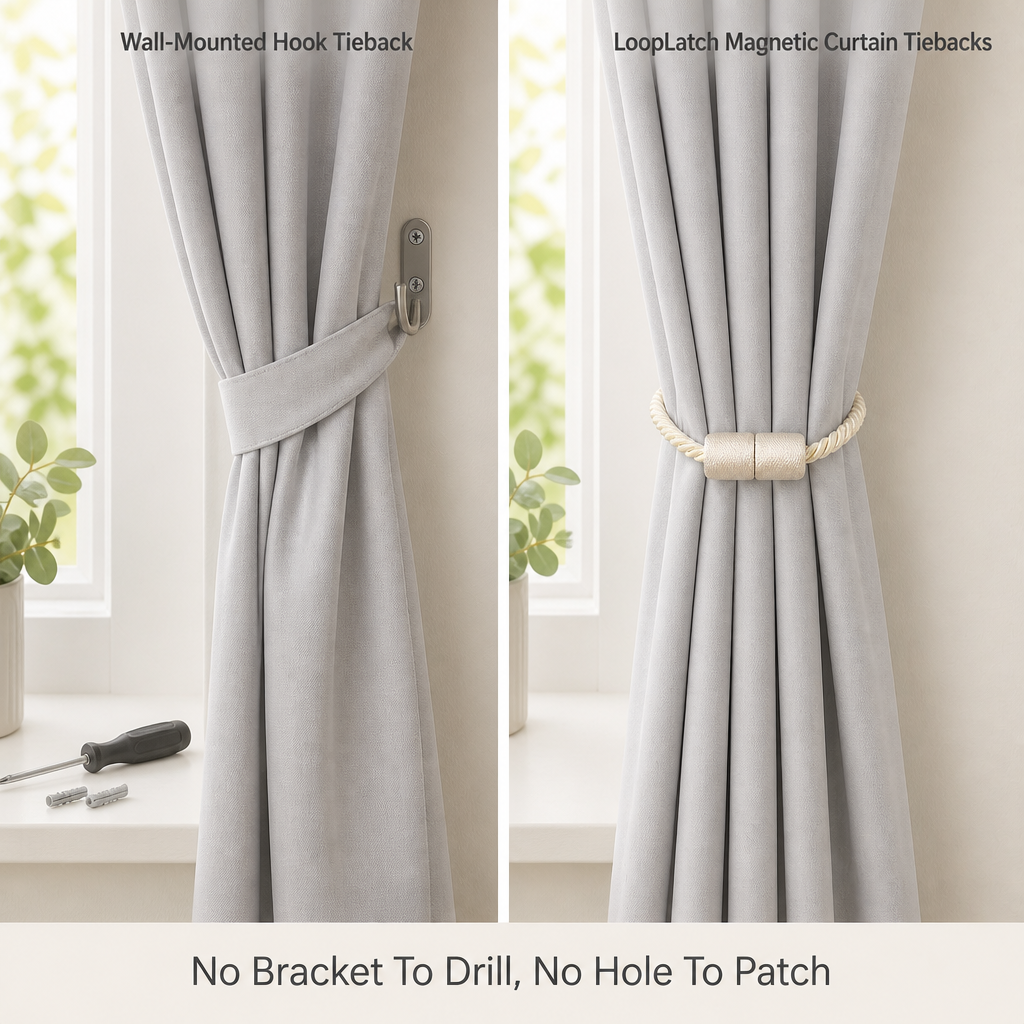 LoopLatch Magnetic Curtain Tiebacks — comparison