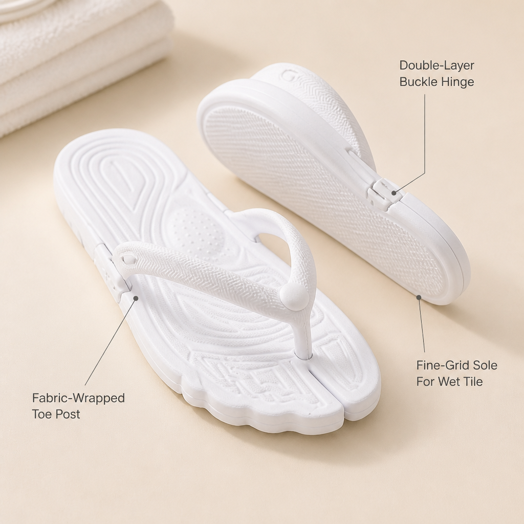 PackPair Foldable Travel Flip-Flops — feature_callout