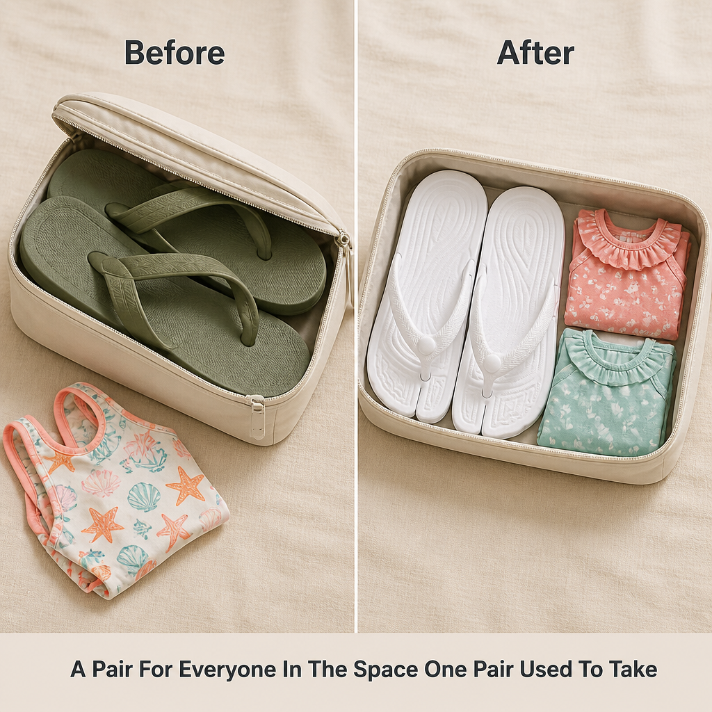 PackPair Foldable Travel Flip-Flops — before_after