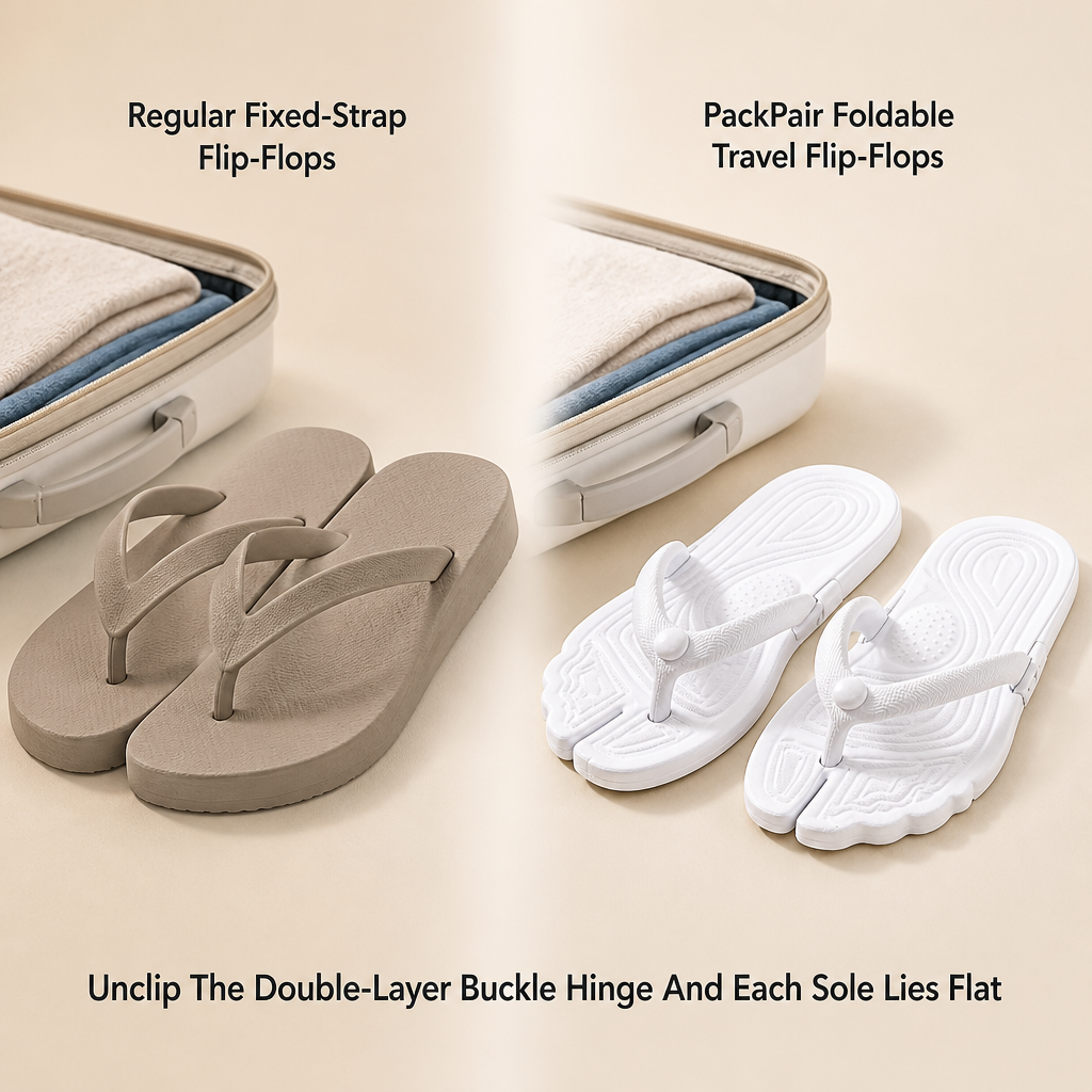 PackPair Foldable Travel Flip-Flops — comparison