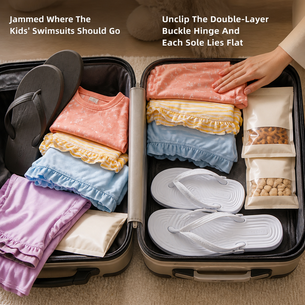 PackPair Foldable Travel Flip-Flops — problem_solution