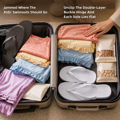 PackPair Foldable Travel Flip-Flops — problem_solution