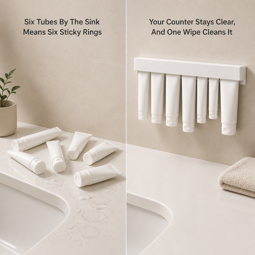Tubelo Wall Tube Organizer — problem_solution
