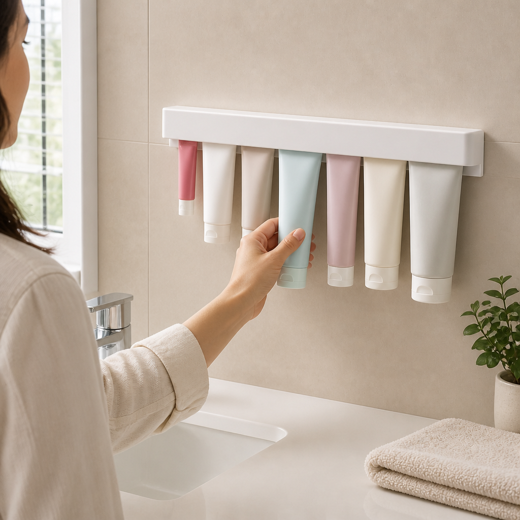 Tubelo Wall Tube Organizer — lifestyle