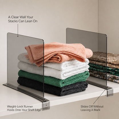 Stackwell Clear Shelf Dividers — feature_callout