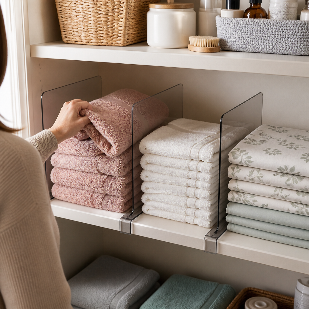 Stackwell Clear Shelf Dividers — lifestyle
