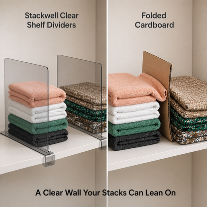 Stackwell Clear Shelf Dividers — comparison