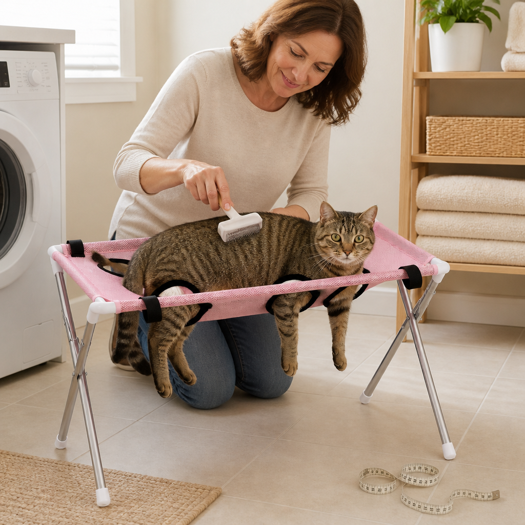 SoloGroom Pet Grooming Stand — lifestyle