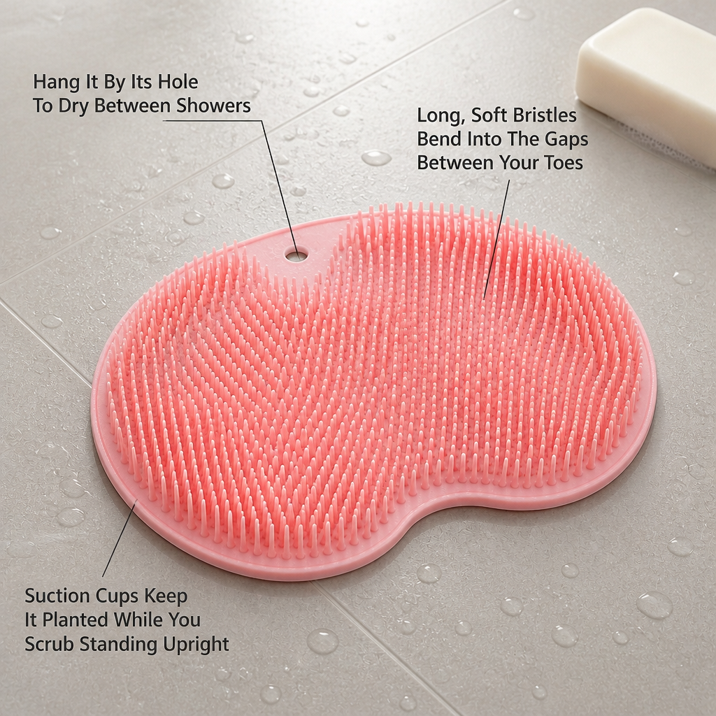 Stickwell Silicone Foot Scrubber — feature_callout