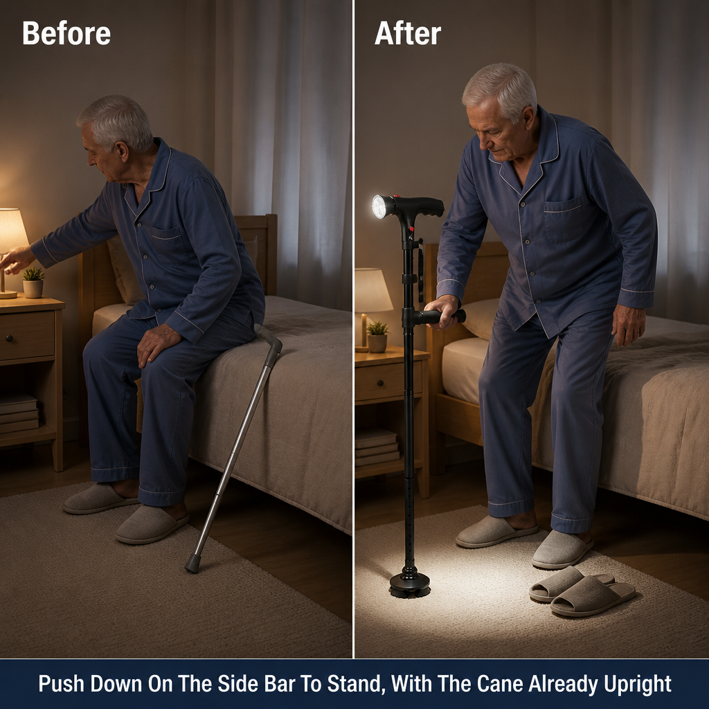 SteadyBeam Folding Cane — before_after