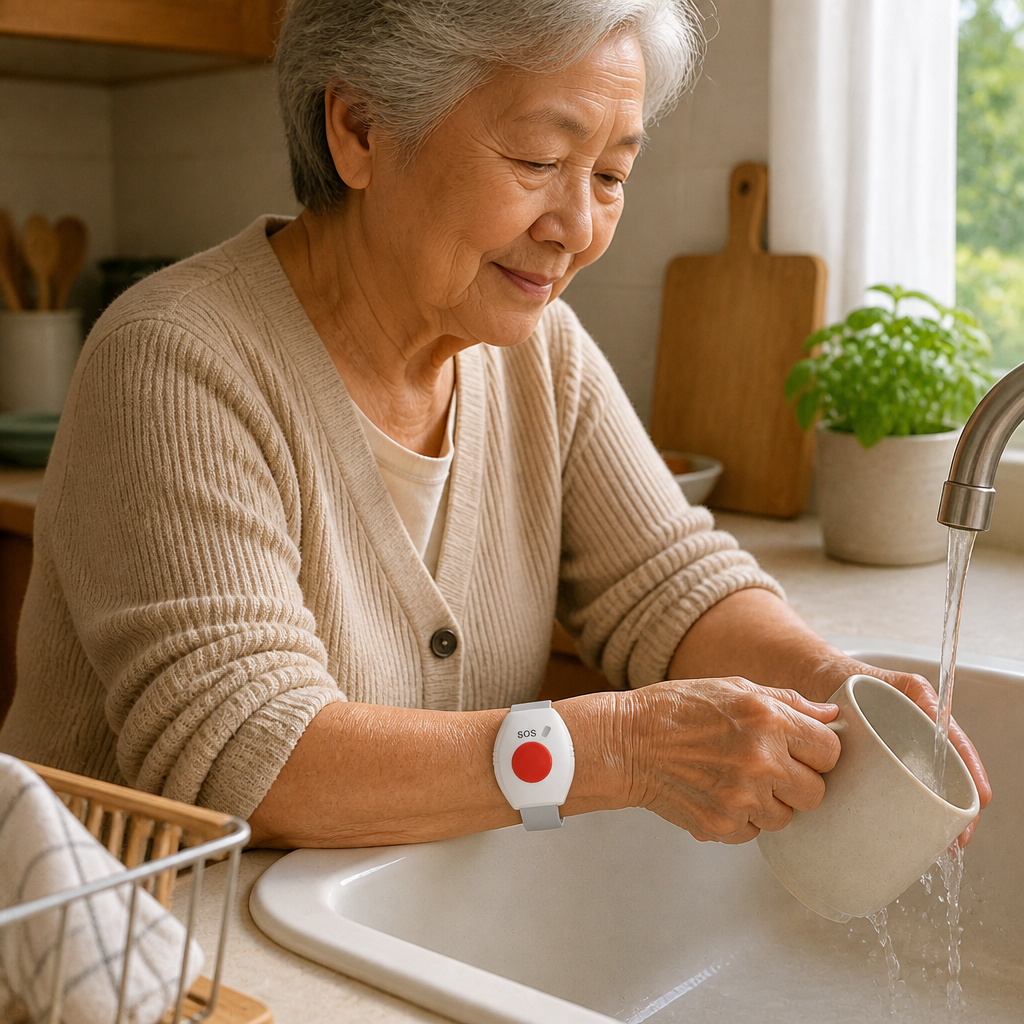 CalmPress SOS Wristband — lifestyle